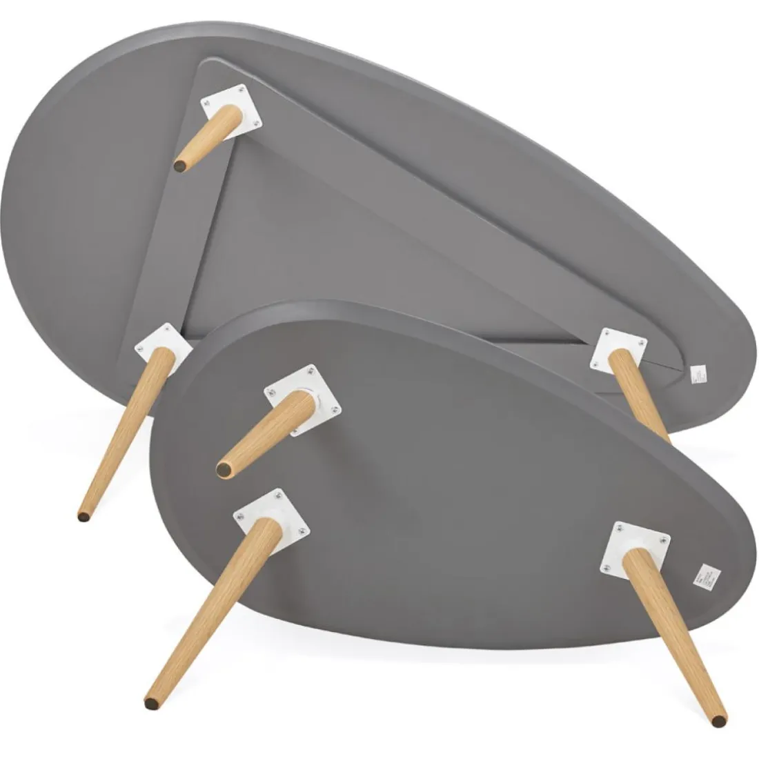 Tables gigognes design 'TETRYS' grises foncées