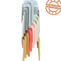 Tabouret bas empilable 'POMPA en matière plastique blanc