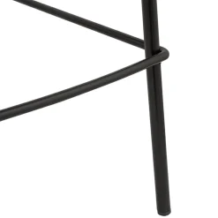 Tabouret de bar avec accoudoirs 'CALVIN' en microfibre brune