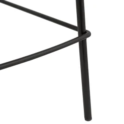 Tabouret de bar avec accoudoirs 'LARISSA' en velours noir