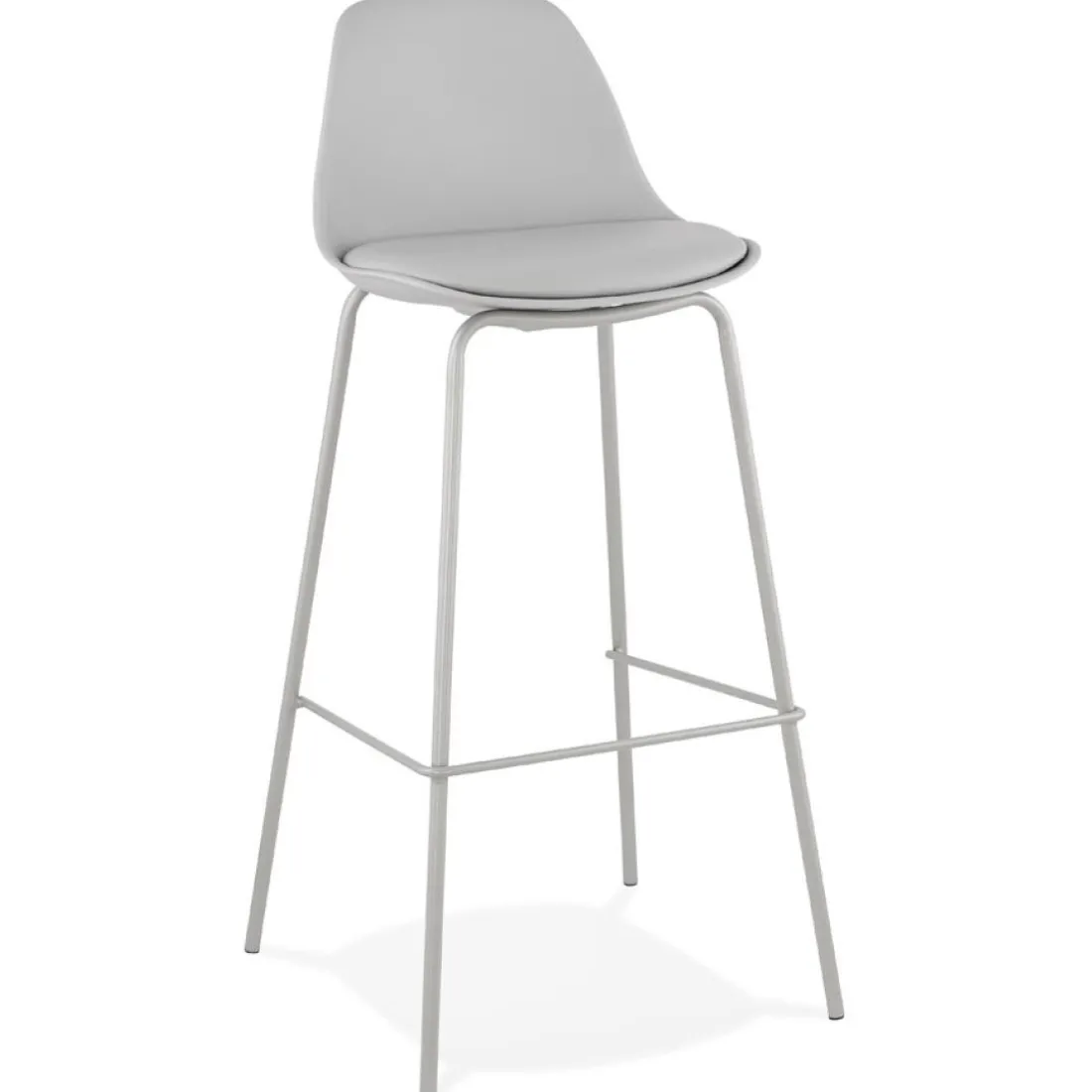 Tabouret de bar 'COOKIE' gris style industriel