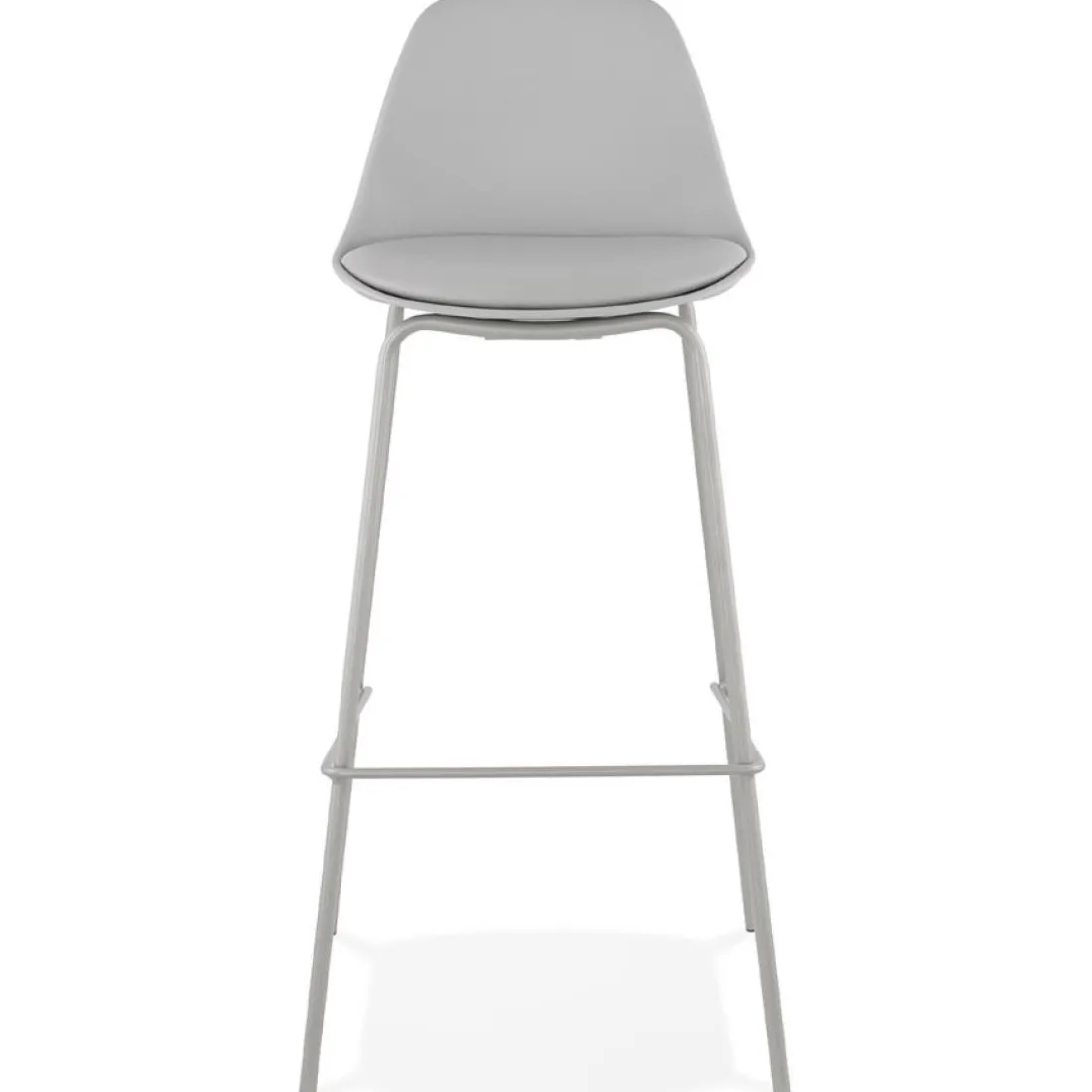Tabouret de bar 'COOKIE' gris style industriel