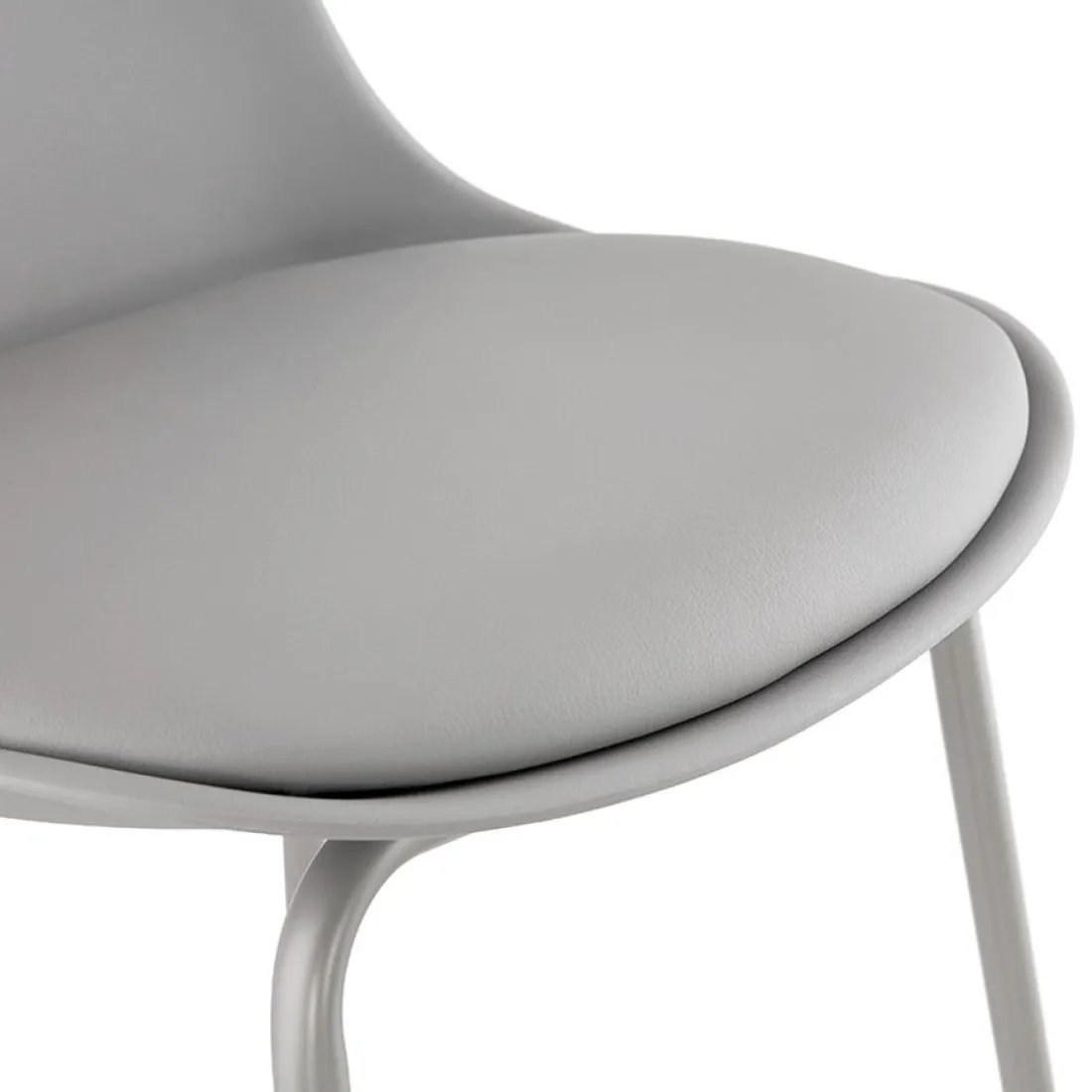 Tabouret de bar 'COOKIE' gris style industriel