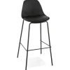Tabouret de bar 'COOKIE' noir style industriel