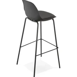 Tabouret de bar 'COOKIE' noir style industriel