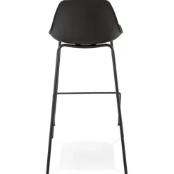 Tabouret de bar 'COOKIE' noir style industriel