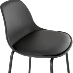 Tabouret de bar 'COOKIE' noir style industriel