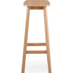 Tabouret de bar design 'DUMAS' en bois finition naturelle