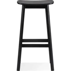 Tabouret de bar design 'DUMAS' en bois noir
