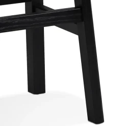 Tabouret de bar design 'DUMAS' en bois noir