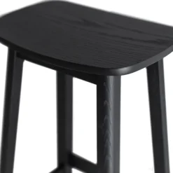 Tabouret de bar design 'DUMAS' en bois noir