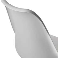 Tabouret de bar design 'LEMON' gris avec pied en métal noir