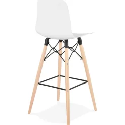 Tabouret de bar design 'MOZAIK' blanc style scandinave