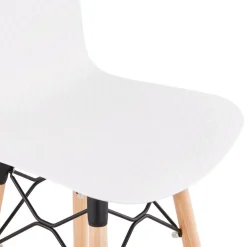 Tabouret de bar design 'MOZAIK' blanc style scandinave