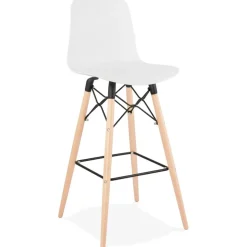 Tabouret de bar design 'MOZAIK' blanc style scandinave