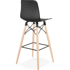 Tabouret de bar design 'MOZAIK' noir style scandinave