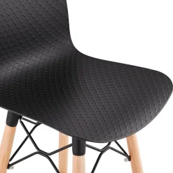 Tabouret de bar design 'MOZAIK' noir style scandinave
