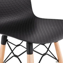 Tabouret de bar design 'MOZAIK' noir style scandinave