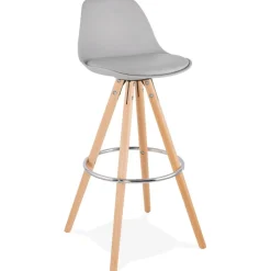 Tabouret de bar design 'TATAMI' gris