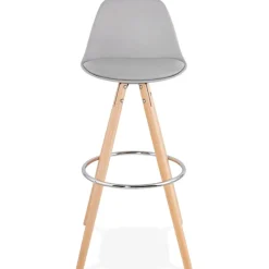 Tabouret de bar design 'TATAMI' gris