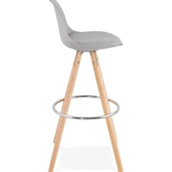 Tabouret de bar design 'TATAMI' gris
