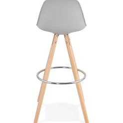 Tabouret de bar design 'TATAMI' gris