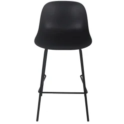 Tabouret de bar 'GRANO' noir intérieur et extérieur