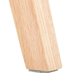 Tabouret de bar 'MORISS' en tissu pied de poule et pieds en bois naturel