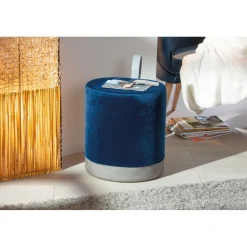 Tabouret en Velours AUSIE bleu