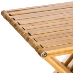 Tabouret pliant d'appoint bambou