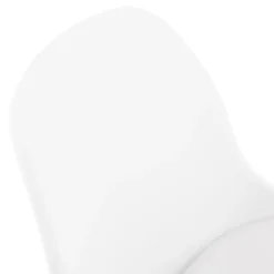 Tabouret réglable 'PRINCES' Blanc avec haut dossier confortable
