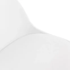 Tabouret réglable 'PRINCES' Blanc avec haut dossier confortable