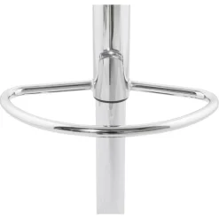 Tabouret réglable 'PRINCES' Blanc avec haut dossier confortable