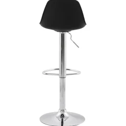 Tabouret réglable 'PRINCES' noir avec haut dossier confortable