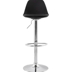 Tabouret réglable 'PRINCES' noir avec haut dossier confortable