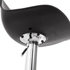 Tabouret réglable 'PRINCES' noir avec haut dossier confortable