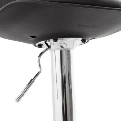 Tabouret réglable 'PRINCES' noir avec haut dossier confortable