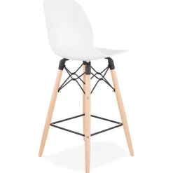 Tabouret snack mi-hauteur 'COSMIK MINI' blanc style scandinave
