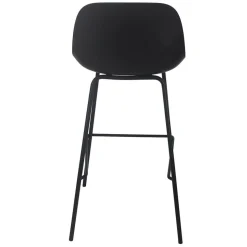Tabouret snack mi-hauteur 'GRANO MINI' noir intérieur et extérieur