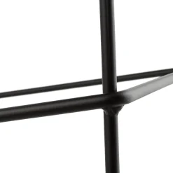 Tabouret snack mi-hauteur 'EKTOR MINI' en tissu gris clair empilable