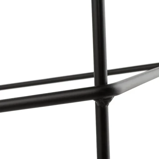 Tabouret snack mi-hauteur 'EKTOR MINI' en tissu gris clair empilable