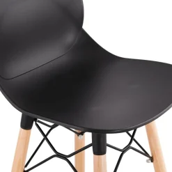 Tabouret snack mi-hauteur 'COSMIK MINI' noir style scandinave