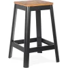 Tabouret snack mi-hauteur 'LIDYA MINI' noir style industriel
