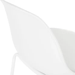 Tabouret snack mi-hauteur 'COOKIE MINI' blanc style industriel