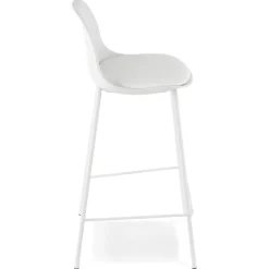 Tabouret snack mi-hauteur 'COOKIE MINI' blanc style industriel