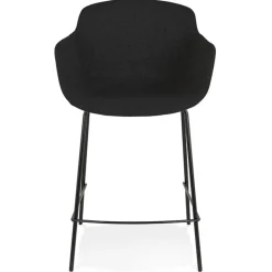 Tabouret snack mi-hauteur 'FORTI MINI' en tissu noir