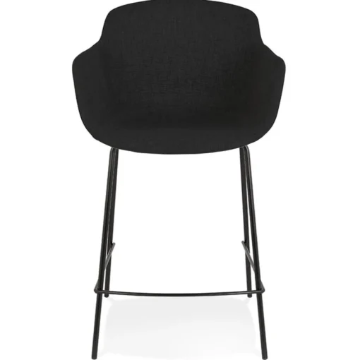 Tabouret snack mi-hauteur 'FORTI MINI' en tissu noir
