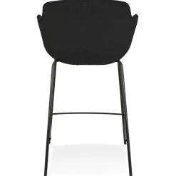 Tabouret snack mi-hauteur 'FORTI MINI' en tissu noir