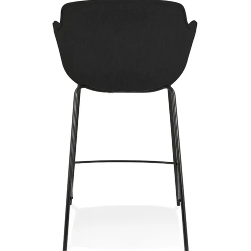 Tabouret snack mi-hauteur 'FORTI MINI' en tissu noir