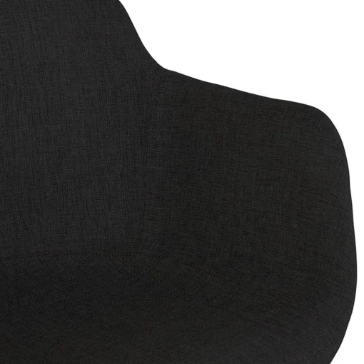 Tabouret snack mi-hauteur 'FORTI MINI' en tissu noir